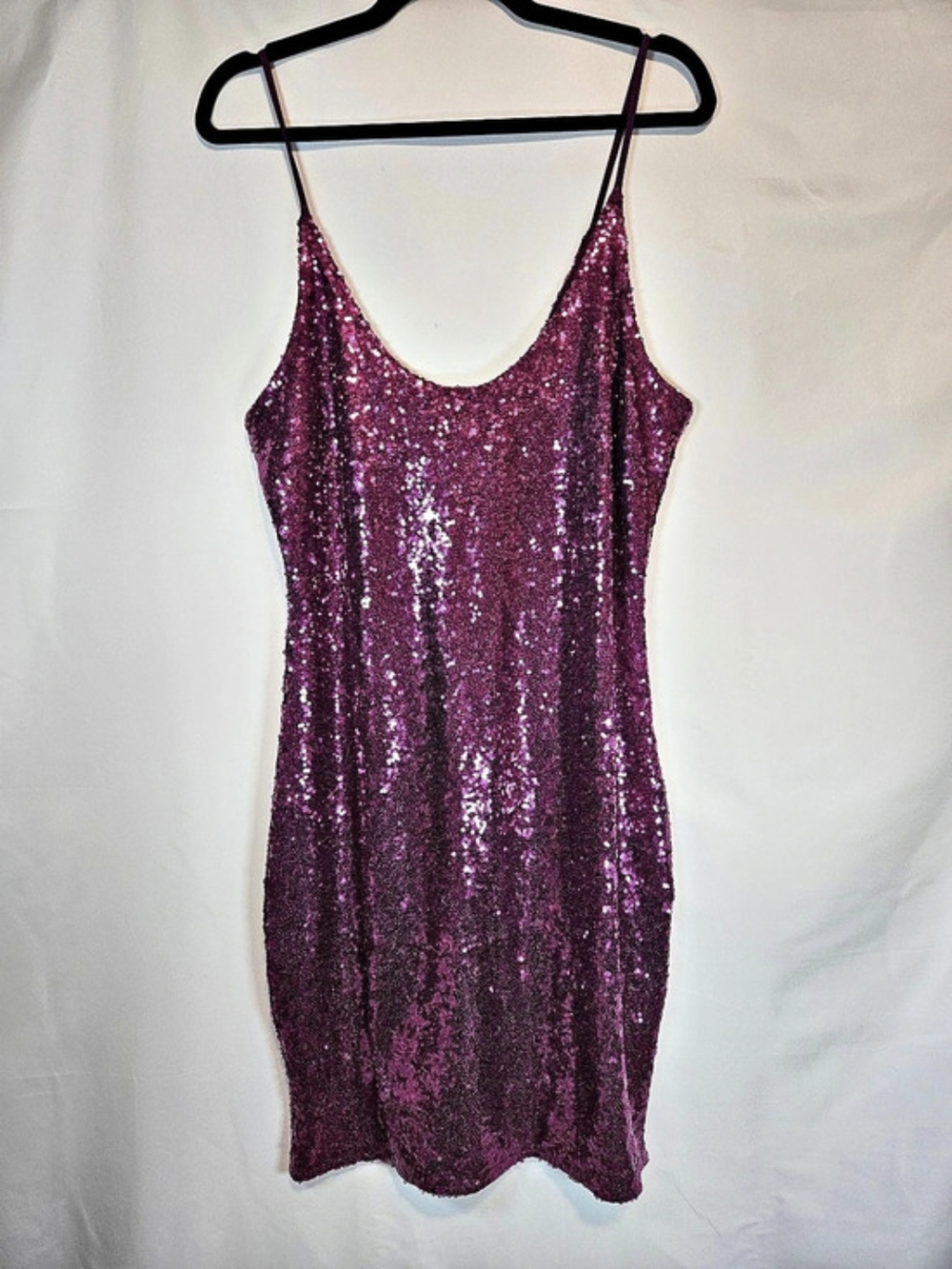 Fashion Nova Baby Tonight Sequin Dress Purple 1X